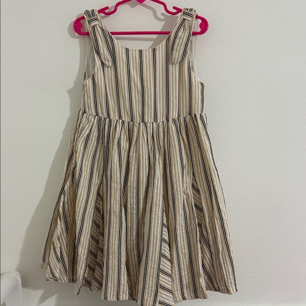 Rachel Zoe Kids Dress - Cream and Black Stripes